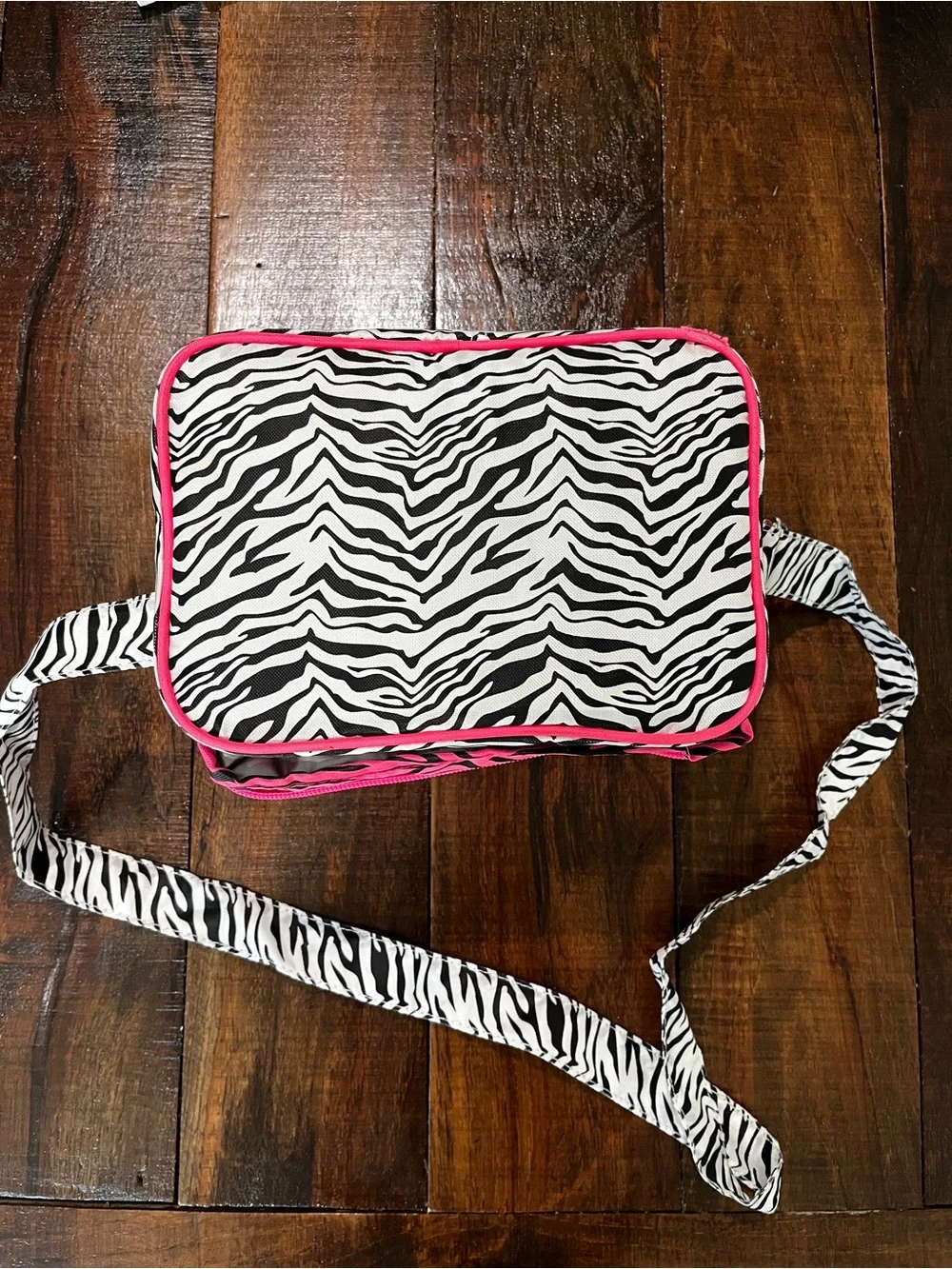 Pink Zebra Print lunch bag